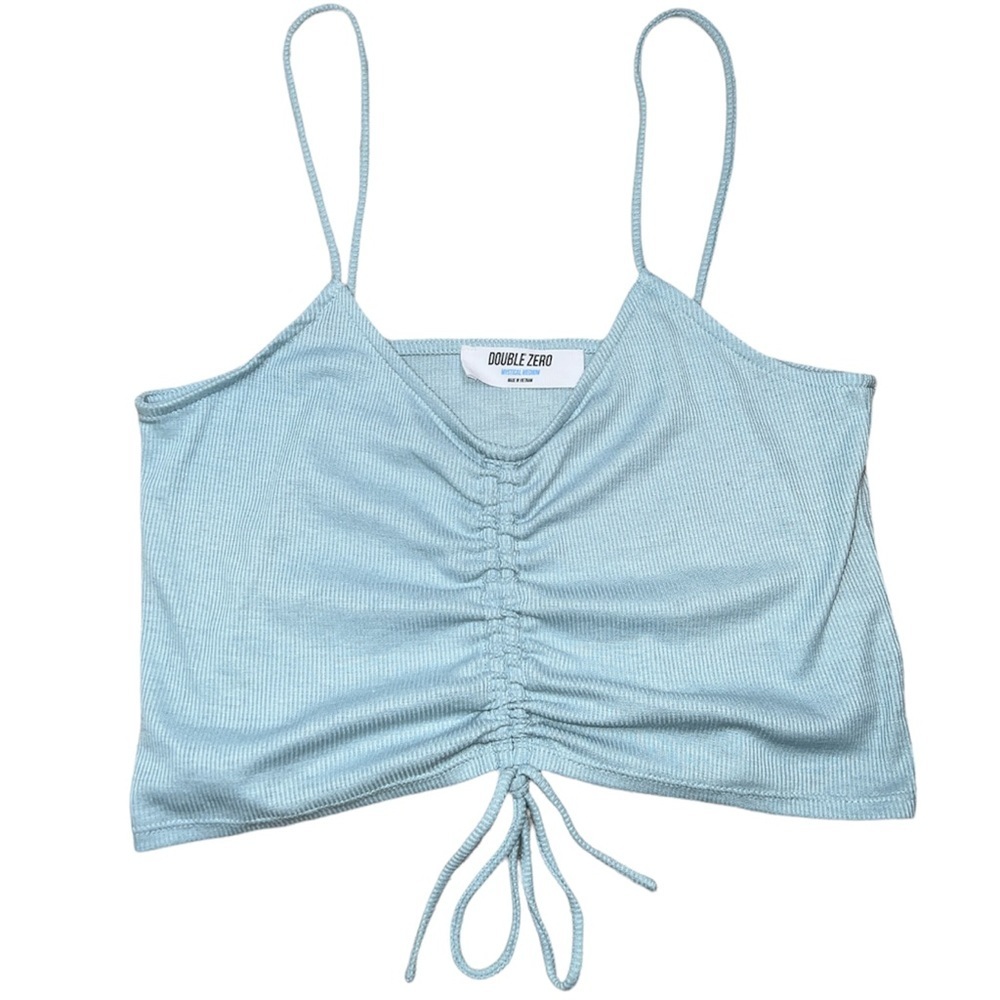 BNWOT Double Zero Crop Scrunched Tank Top